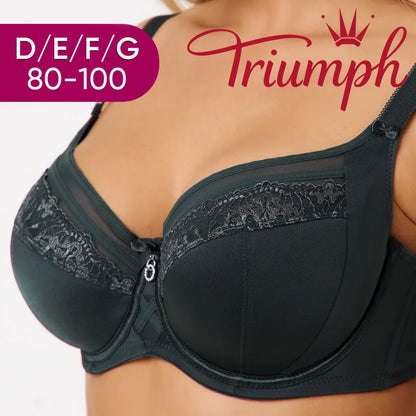 💖Σετ 3 τεμαχίων Triumph® ✨Λεπτό σουτιέν από αφρώδες υλικό για μεγάλο στήθος