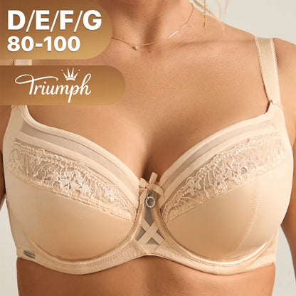 💖Σετ 3 τεμαχίων Triumph® ✨Λεπτό σουτιέν από αφρώδες υλικό για μεγάλο στήθος