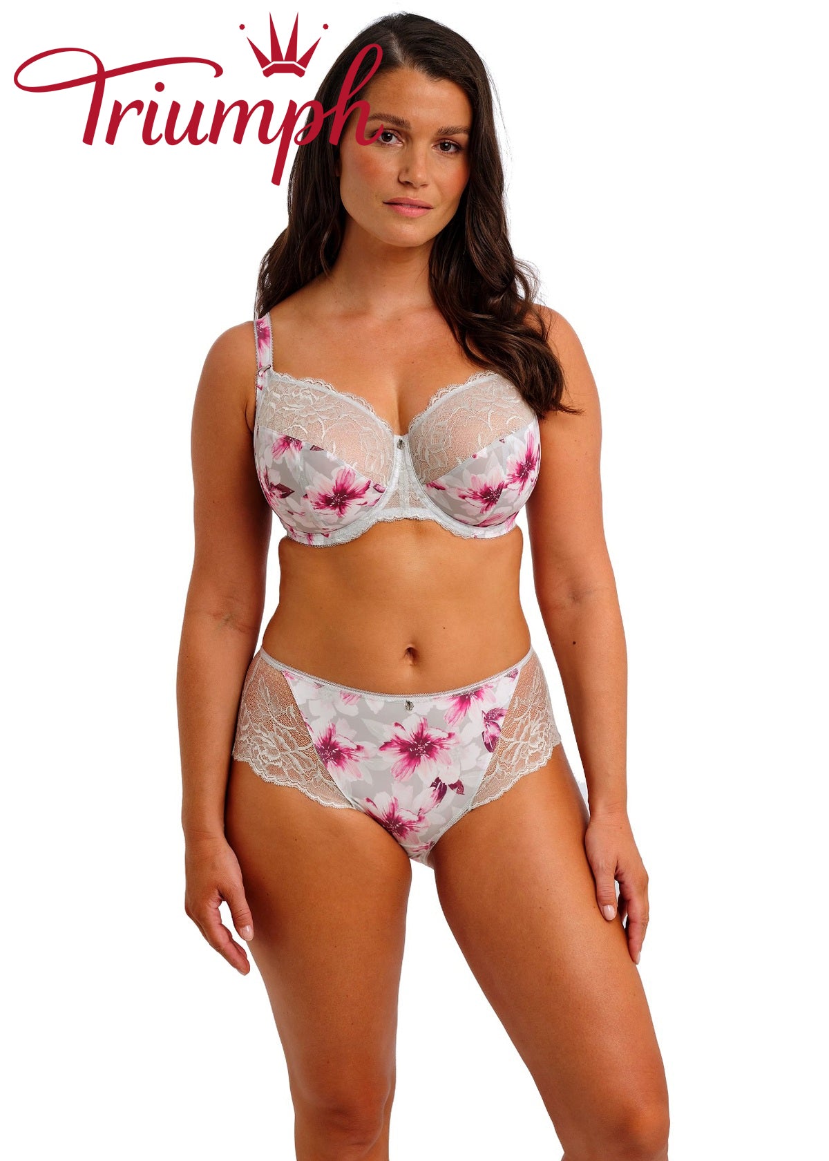 Triumph - (4 τεμ.)🥇2025 Σουτιέν με μπανέλα και φλοράλ σχέδιο 🌸