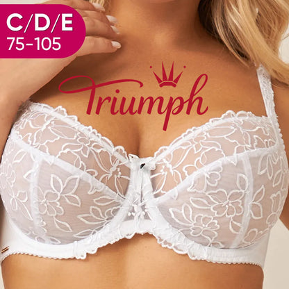 💖Σετ 4 τεμαχίων Triumph® ✨Διαφανές σουτιέν χωρίς ενίσχυση για μεγάλο στήθος