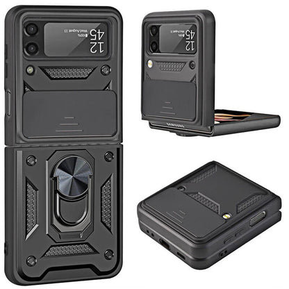 Δοκιμασμένο κάλυμμα με μαγνητική βάση στήριξης προστατευτική θήκη αυτοκινήτου για Samsung Galaxy Z Flip 3 5G