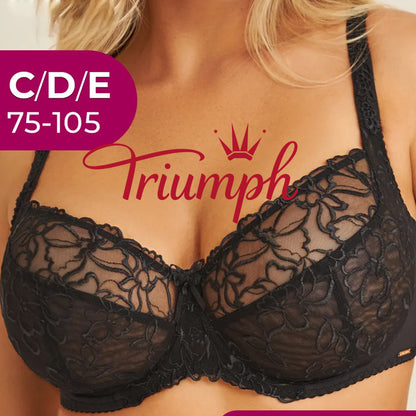 💖Σετ 4 τεμαχίων Triumph® ✨Διαφανές σουτιέν χωρίς ενίσχυση για μεγάλο στήθος