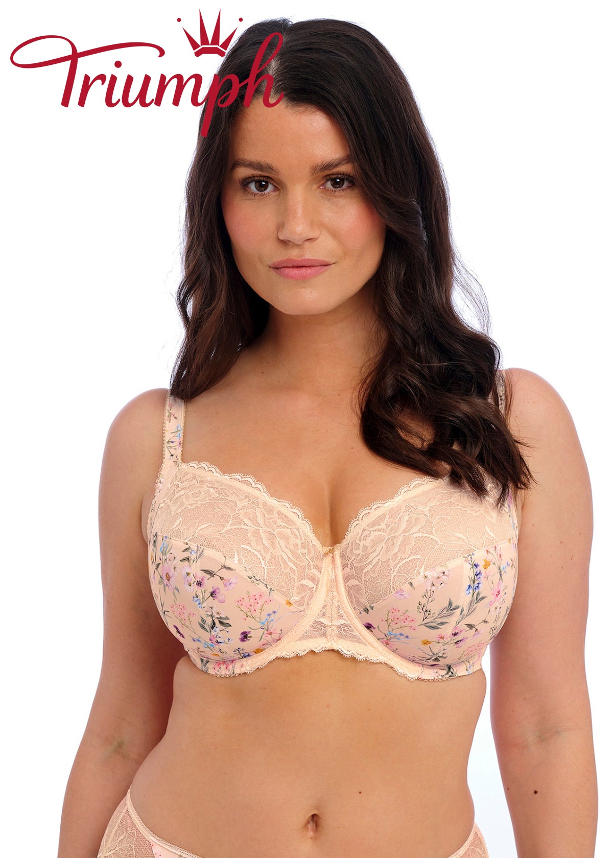 Triumph🥇2025 Σουτιέν με μπανέλα και φλοράλ σχέδιο 🌸