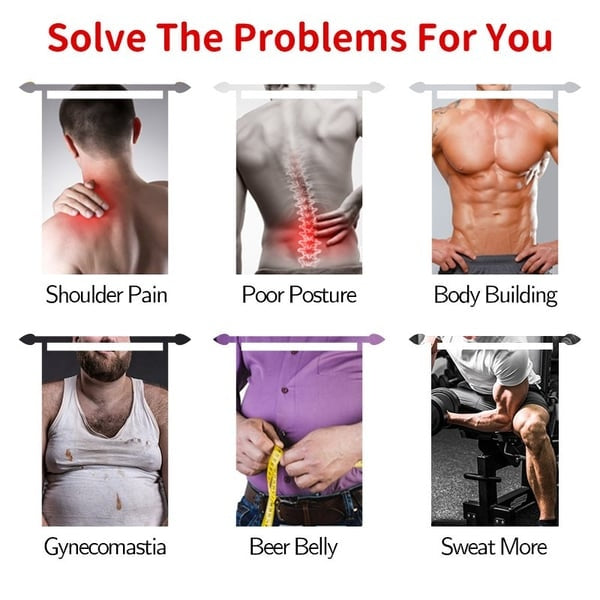 💪Ανδρικό σλιπ σμίλευσης σώματος, γιλέκο σάουνας, διπλή ζώνη