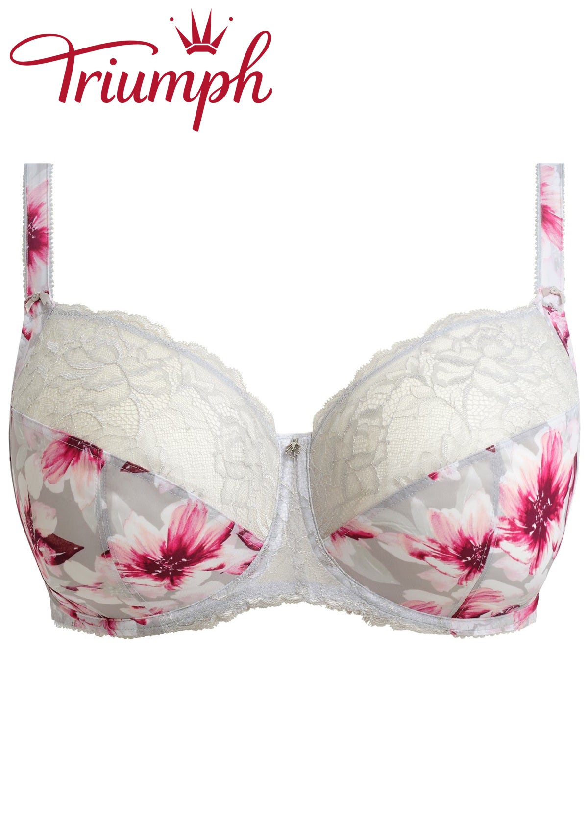 Triumph - (4 τεμ.)🥇2025 Σουτιέν με μπανέλα και φλοράλ σχέδιο 🌸
